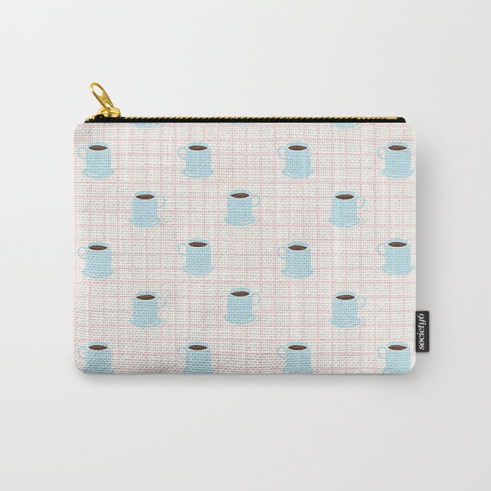 Coffee mug drink cartoon doodle pattern Carry All Pouch Gallery Image 1