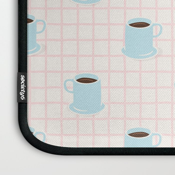 Coffee mug drink cartoon doodle pattern Laptop Sleeve Gallery Image 3
