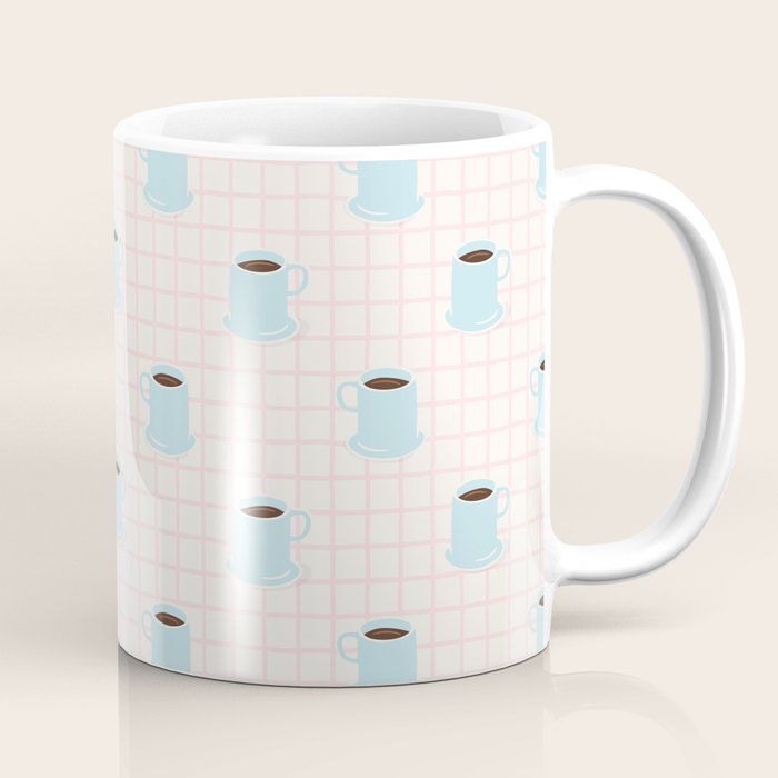 Coffee mug drink cartoon doodle pattern Coffee Mug Gallery Image 1