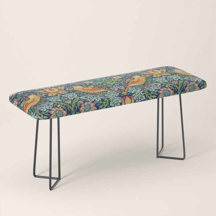 William Morris "Strawberry Thief" 11. Bench Gallery Image 1