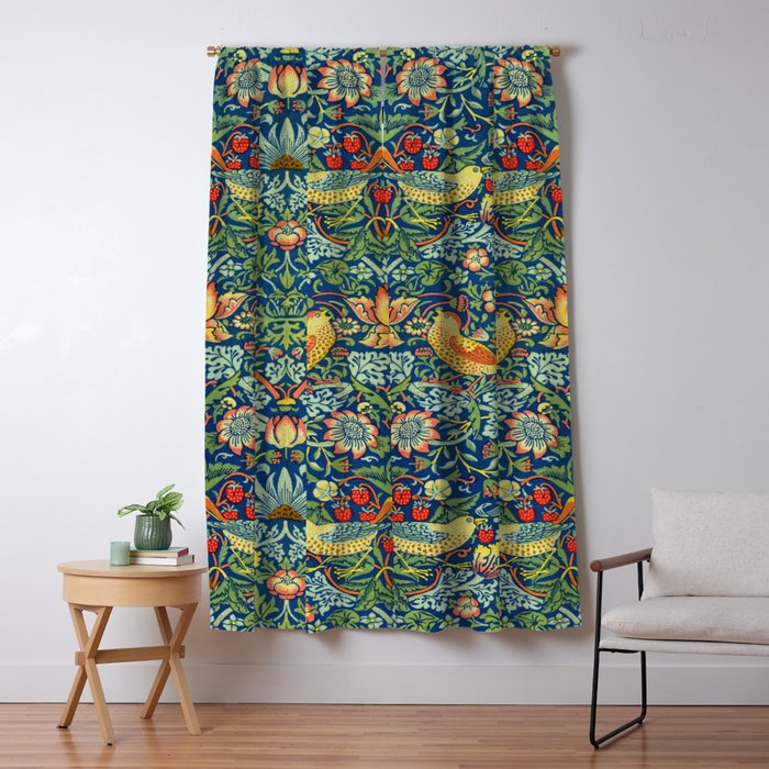 William Morris "Strawberry Thief" 11. Window Curtain Gallery Image 5