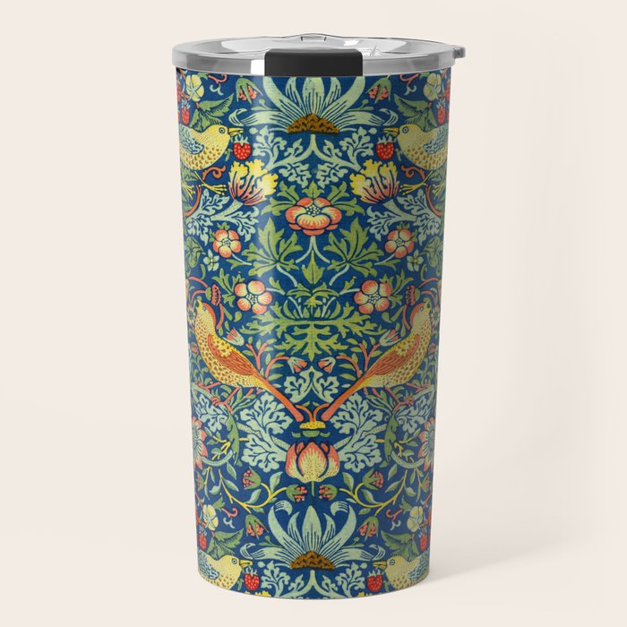 William Morris "Strawberry Thief" 11. Travel Mug Gallery Image 1