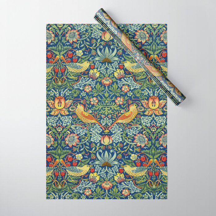 William Morris "Strawberry Thief" 11. Wrapping Paper Gallery Image 1