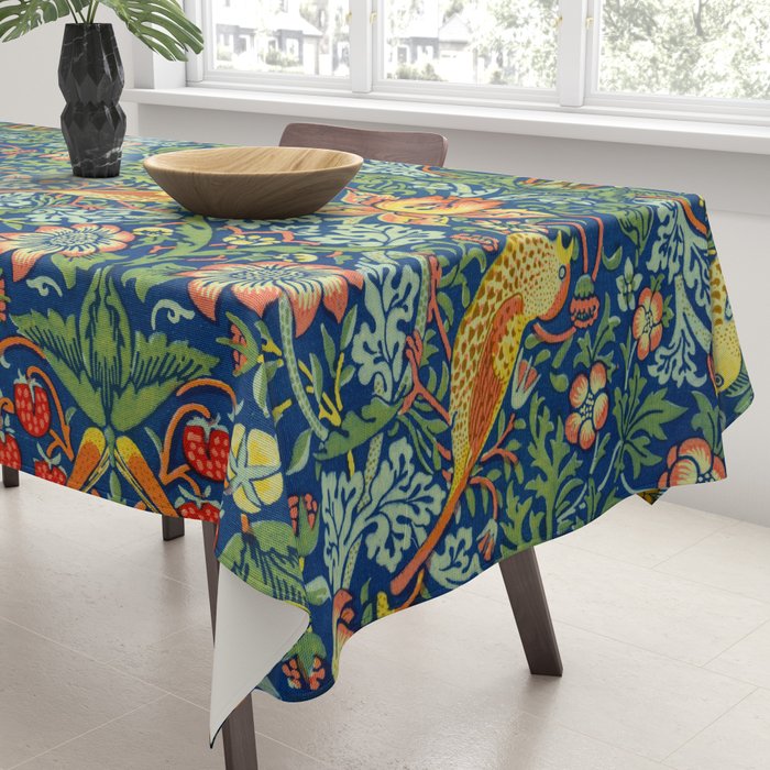 William Morris "Strawberry Thief" 11. Tablecloth Gallery Image 3