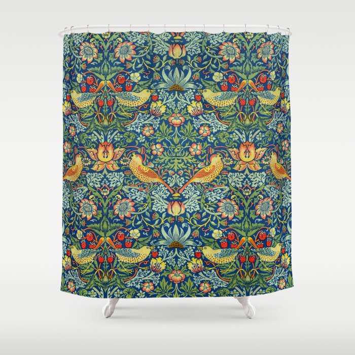 William Morris "Strawberry Thief" 11. Shower Curtain Gallery Image 1