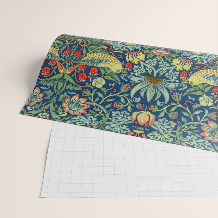 William Morris "Strawberry Thief" 11. Wrapping Paper Gallery Image 2