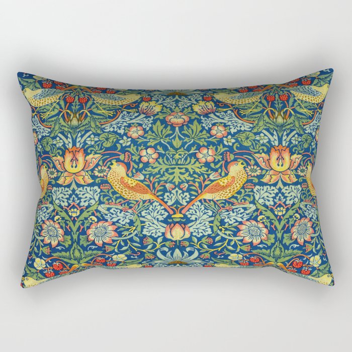 William Morris "Strawberry Thief" 11. Rectangular Pillow Gallery Image 1