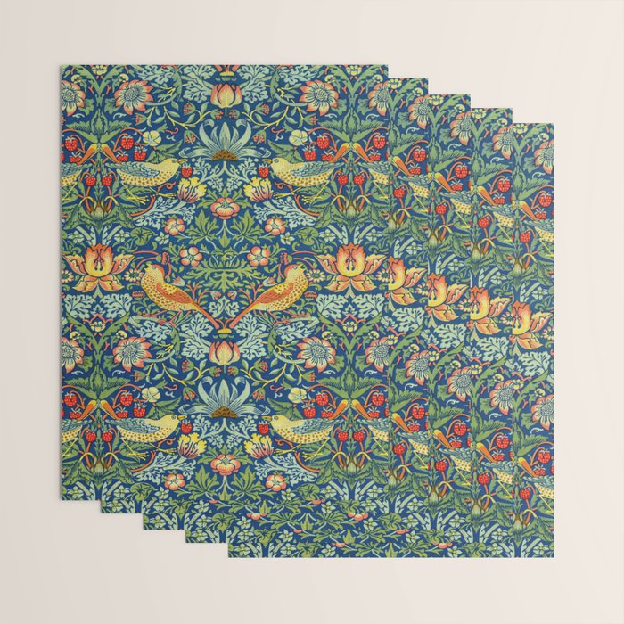 William Morris "Strawberry Thief" 11. Wrapping Paper Gallery Image 3
