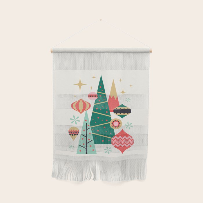 Retro Christmas Card Theme - Plain White Wall Hanging Gallery Image 1