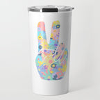 Peace Out Flowers Travel Mug Gallery Image 1