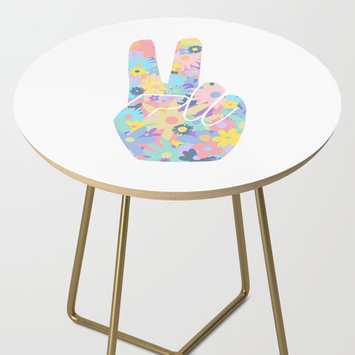 Peace Out Flowers Side Table Gallery Image 2