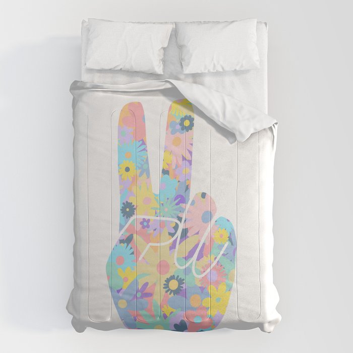 Peace Out Flowers Comforter Gallery Image 6