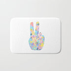 Peace Out Flowers Bath Mat Gallery Image 1