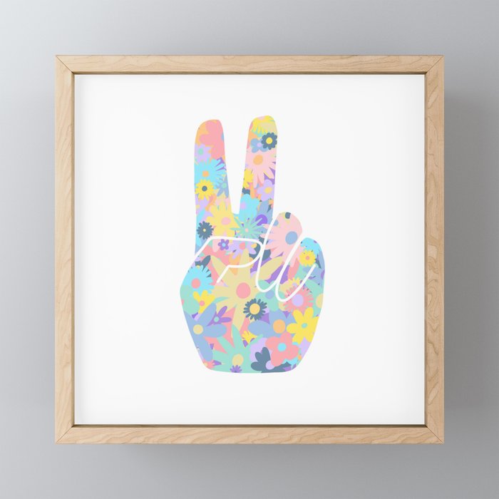 Peace Out Flowers Mini Art Print