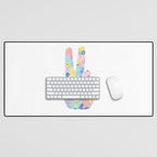 Peace Out Flowers Desk Mat Gallery Image 1