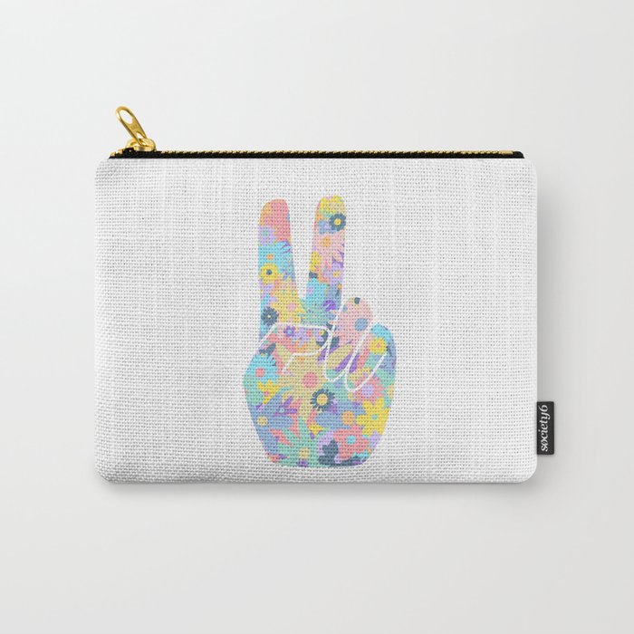 Peace Out Flowers Carry All Pouch Gallery Image 1