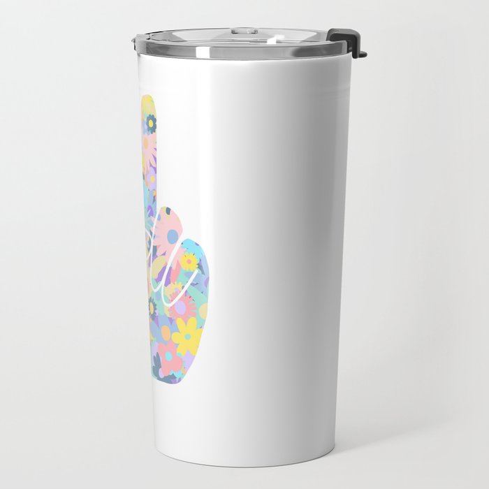 Peace Out Flowers Travel Mug Gallery Image 2