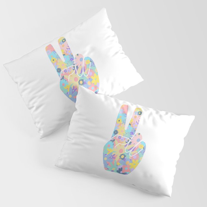 Peace Out Flowers Pillow Sham Gallery Image 3