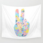 Peace Out Flowers Wall Tapestry Gallery Image 4