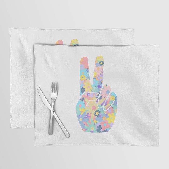 Peace Out Flowers Placemat Gallery Image 1