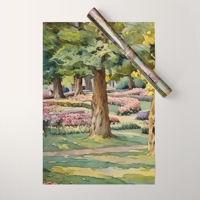 A beautiful day at the park Wrapping Paper Gallery Image 1