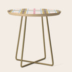 Bold Crosshatch Colorful Side Table Gallery Image 1