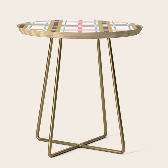 Bold Crosshatch Colorful Side Table Gallery Image 1