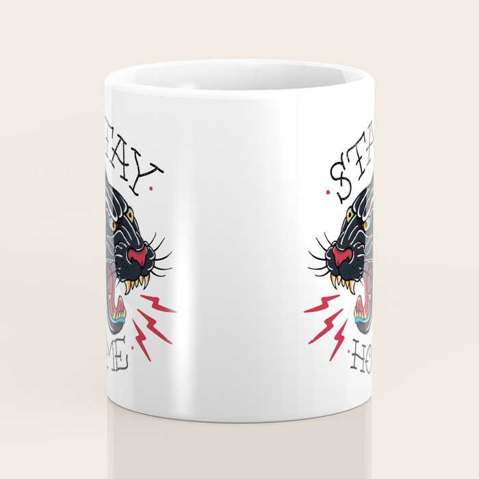 Stay Home Panther Tattoo Coffee Mug Gallery Image 4