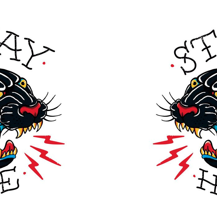 Stay Home Panther Tattoo Coffee Mug Gallery Image 2