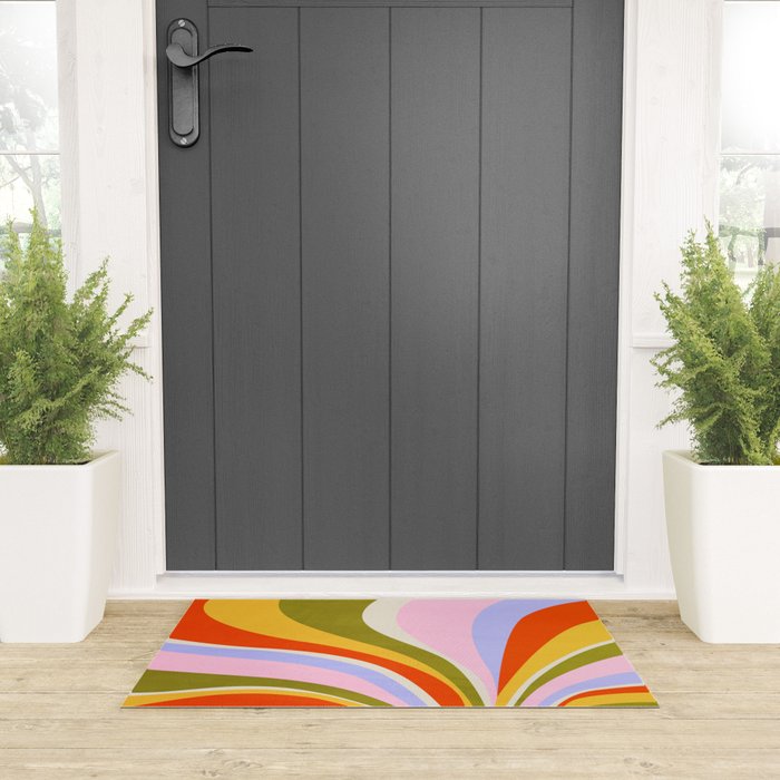 Candy Paint: Sunrise | Mid Century Retro Edition Welcome Mat Gallery Image 3