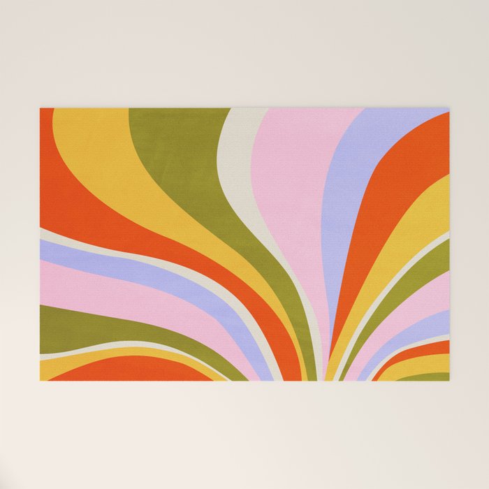 Candy Paint: Sunrise | Mid Century Retro Edition Welcome Mat Gallery Image 1