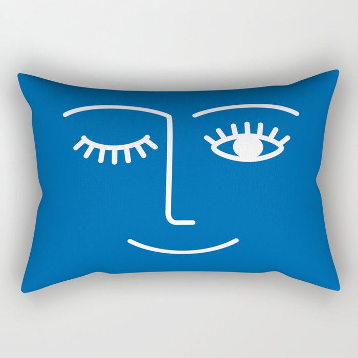 Wink (Sapphire Blue) Rectangular Pillow Gallery Image 2