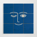 Wink (Sapphire Blue) Wood Wall Art Gallery Image 1