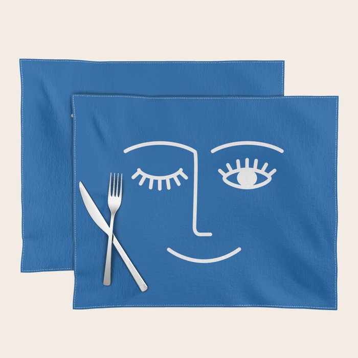 Wink (Sapphire Blue) Placemat Gallery Image 1
