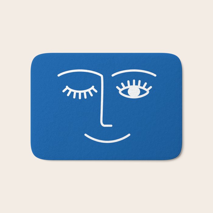 Wink (Sapphire Blue) Bath Mat Gallery Image 1
