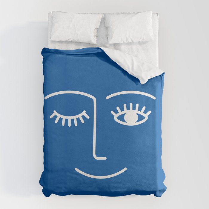 Wink (Sapphire Blue) Duvet Cover Gallery Image 1