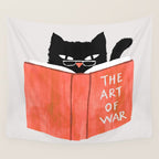 Cat reading book Wall Tapestry Gallery Image 4