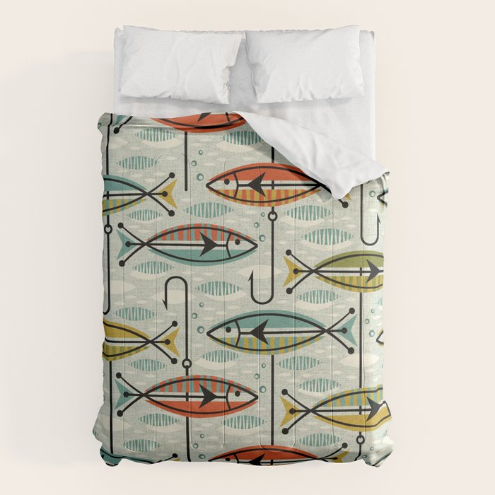 Vintage Color Block Fish Comforter Gallery Image 6