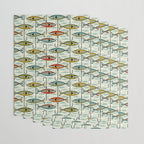 Vintage Color Block Fish Wrapping Paper Gallery Image 3