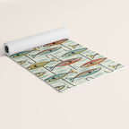 Vintage Color Block Fish Yoga Mat Gallery Image 2