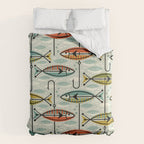 Vintage Color Block Fish Duvet Cover Gallery Image 6
