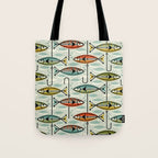 Vintage Color Block Fish Tote Bag Gallery Image 1