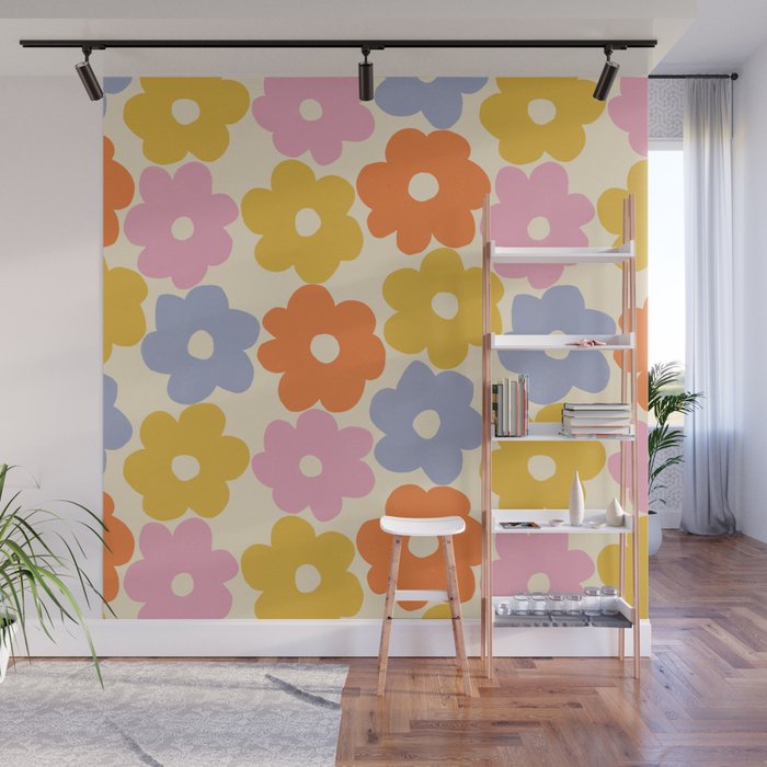 Simple Flower Pattern #1 Wall Mural Gallery Image 1