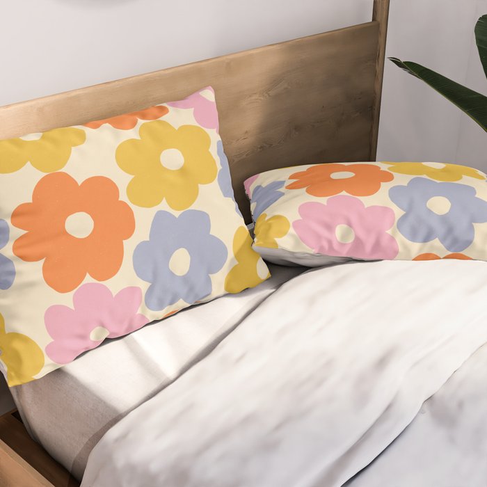 Simple Flower Pattern #1 Pillow Sham Gallery Image 2