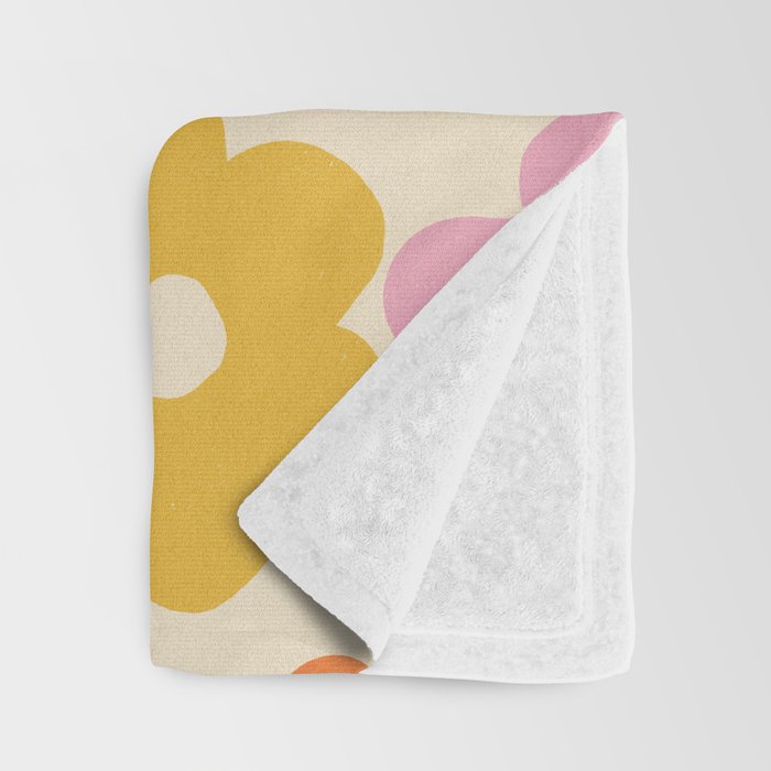 Simple Flower Pattern #1 Throw Blanket Gallery Image 3