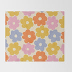 Simple Flower Pattern #1 Throw Blanket Gallery Image 2