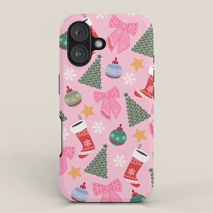 Cute Christmas Pink iPhone Case Gallery Image 1