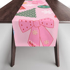 Cute Christmas Pink Table Runner Gallery Image 1