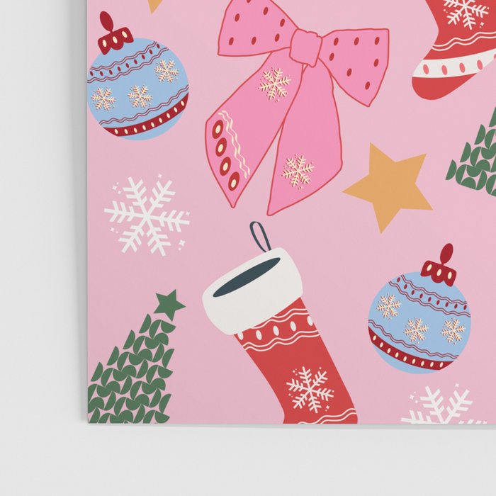 Cute Christmas Pink Poster Gallery Image 3