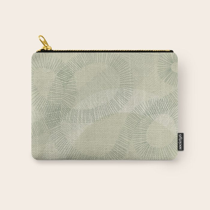 calming essentials Curved Lines soft sage Carry All Pouch Gallery Image 1
